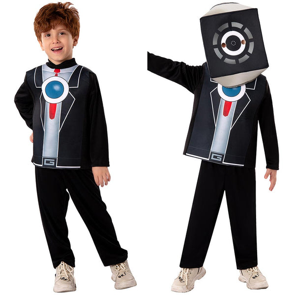 Horror Game Skibidi Toilet Peaker Man Kids Children Outfits Halloween Party Carnival Cosplay Costume