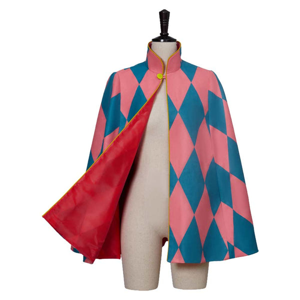 Howl's Moving Castle Anime Howl Pink Cloak Party Carnival Halloween Cosplay Costume