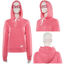 Invincible Atom Eve Female Pink Sweatshirt Eyemask Party Carnival Halloween Cosplay Costume