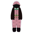 Kamado Nezuko Kids Children Pink and Black Pajamas Party Carnival Halloween Cosplay Costume