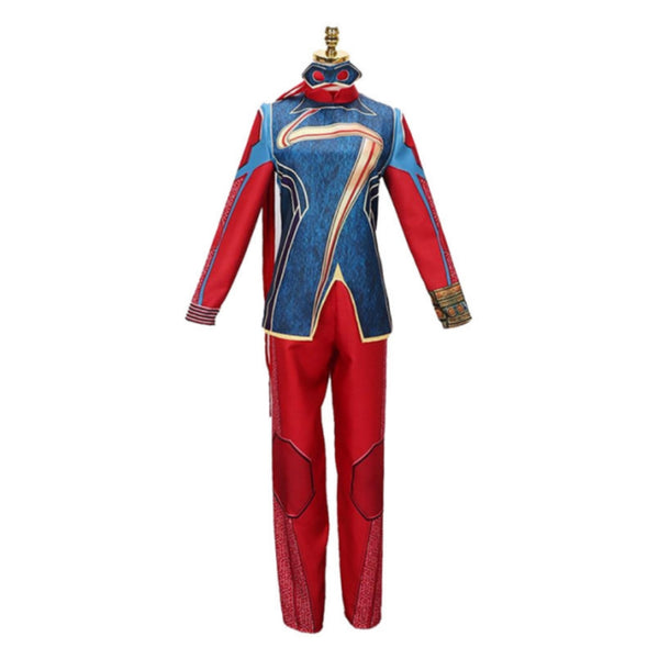Kamala Khan Kids Children Red Suit With Eyemask Party Carnival Halloween Cosplay Costume