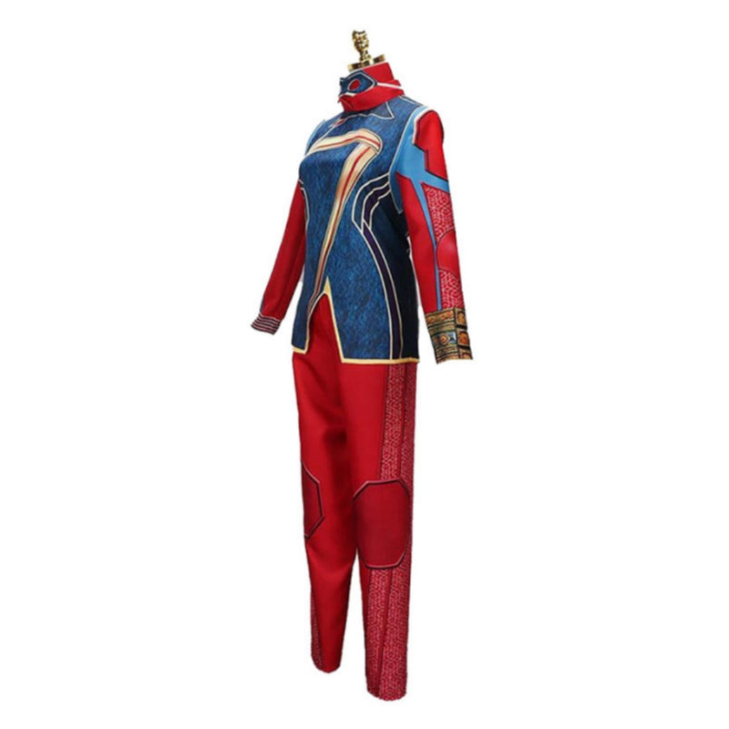 Kamala Khan Kids Children Red Suit With Eyemask Party Carnival Halloween Cosplay Costume