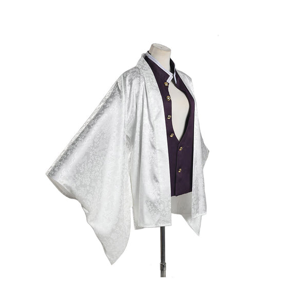 Kanroji Mitsuri White Cloak Outfits Halloween Carnival Party Suit
