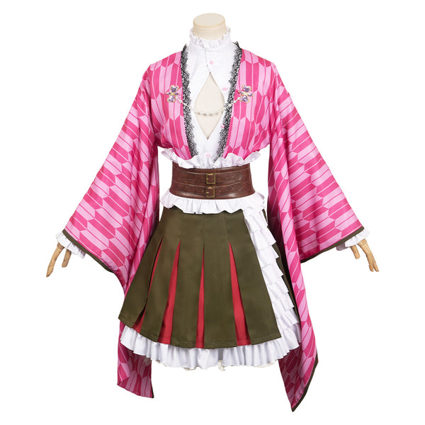 Kanroji Mitsuri Women Kimono Outfit Party Carnival Halloween Cosplay Costume