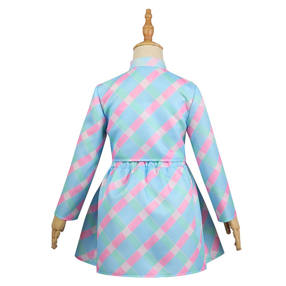2023 Doll Women Blue Plaid Hoodie Party Carnival Halloween Cosplay Costume