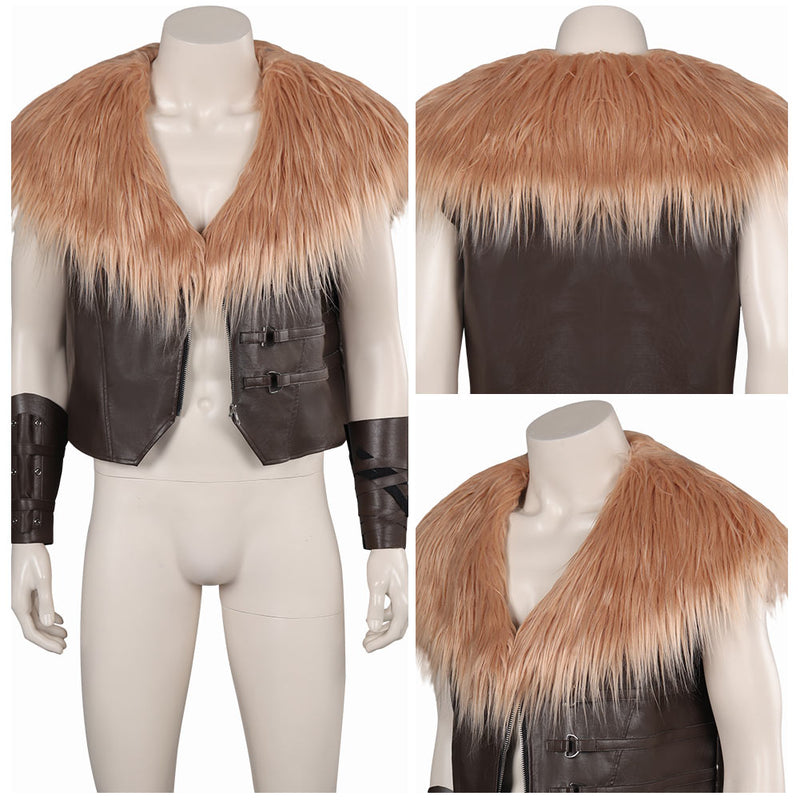 Kraven the Hunter Men Adult Shawl Vest Suit Party Carnival Halloween Cosplay Costume