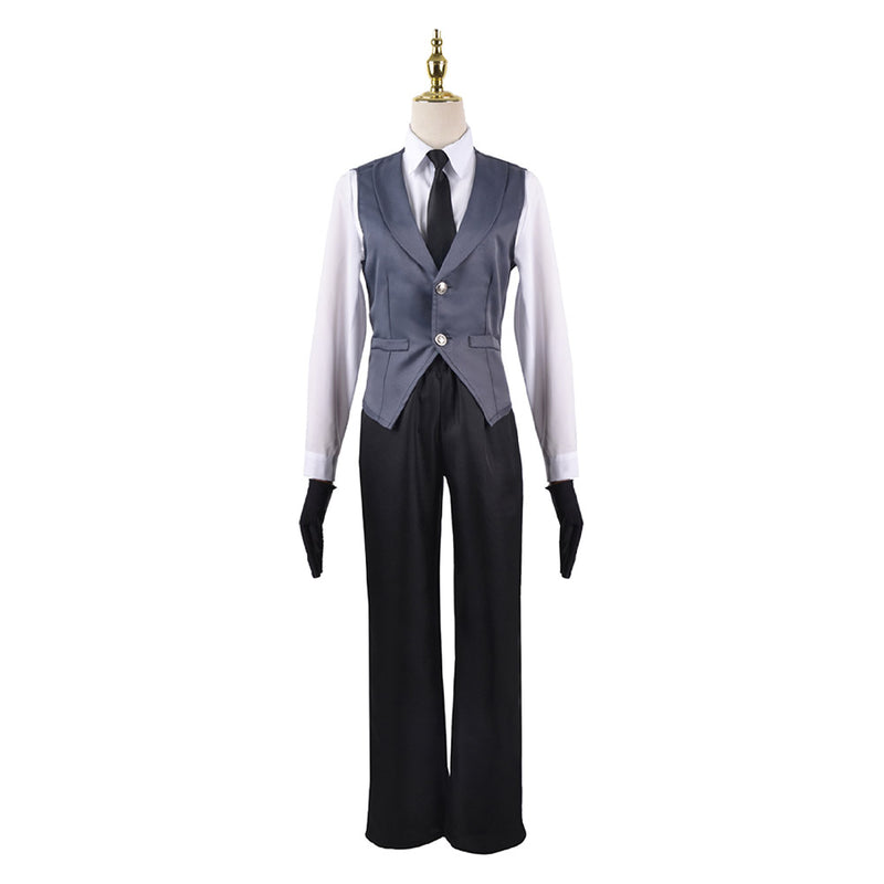 Kuroshitsuji Anime Sebastian Michaelis Black Outfit Party Carnival Halloween Cosplay Costume