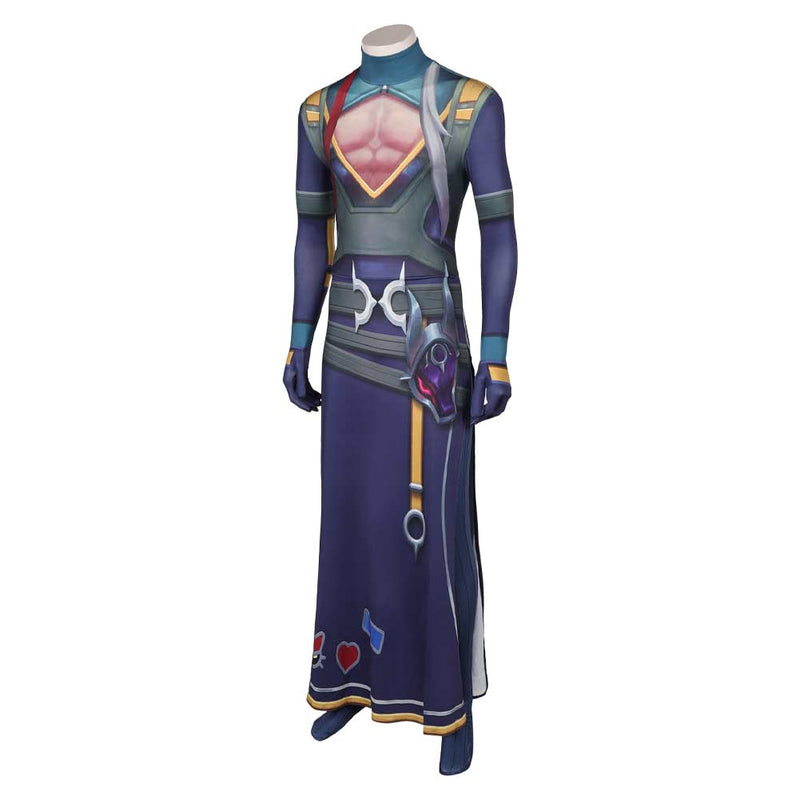 League of Legends Game The Unforgotten Yone Heartsteel Printed Jumpsuit Halloween Party Carnival Cosplay Costume