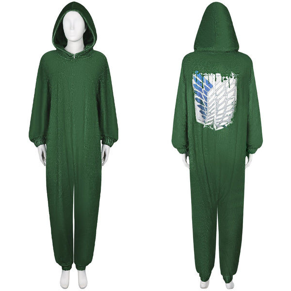 Levi Ackerman Eren Yeager Anime Wings of Liberty Original Design Pajamas Halloween Party Carnival Cosplay Costume