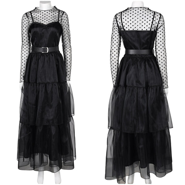 Lisa Frankenstein 2024 Misty Women Black Dress Party Carnival Halloween Cosplay Costume