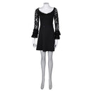 Lisa Frankenstein Movie Misty Women Black Lace Long-sleeved Dress Party Carnival Halloween Cosplay Costume