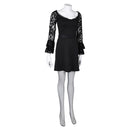 Lisa Frankenstein Movie Misty Women Black Lace Long-sleeved Dress Party Carnival Halloween Cosplay Costume