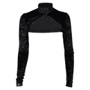 Lisa Frankenstein Movie Misty Women Black Velvet Short Shawl Party Carnival Halloween Cosplay Costume