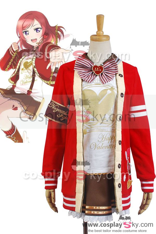 LoveLive! Valentine's Day Maki Nishikino Uniform Cosplay Costume