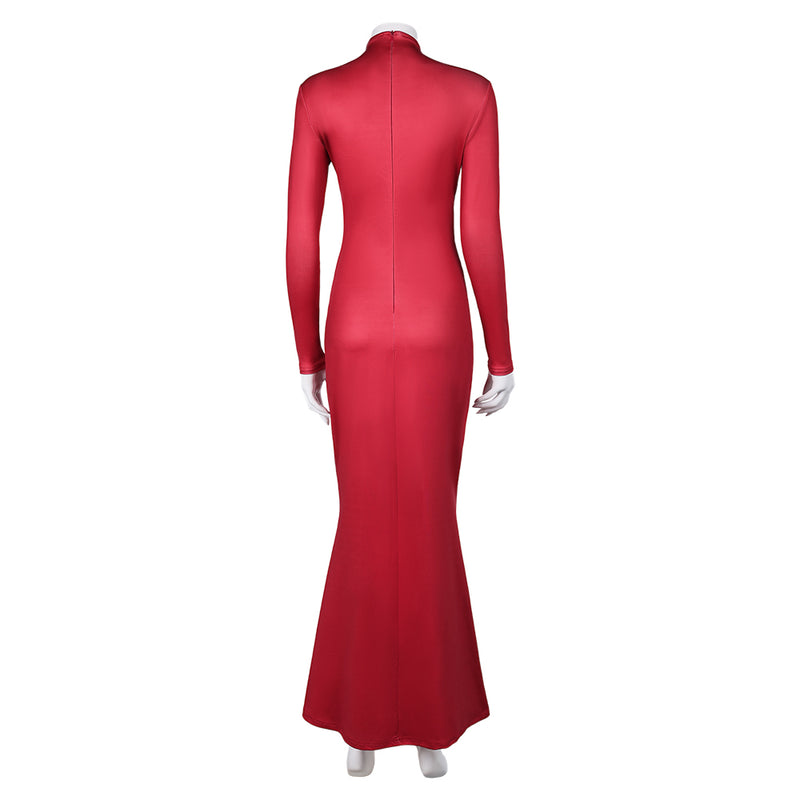 Madame Web 2024 Movie Women Red Dress Party Carnival Halloween Cosplay Costume