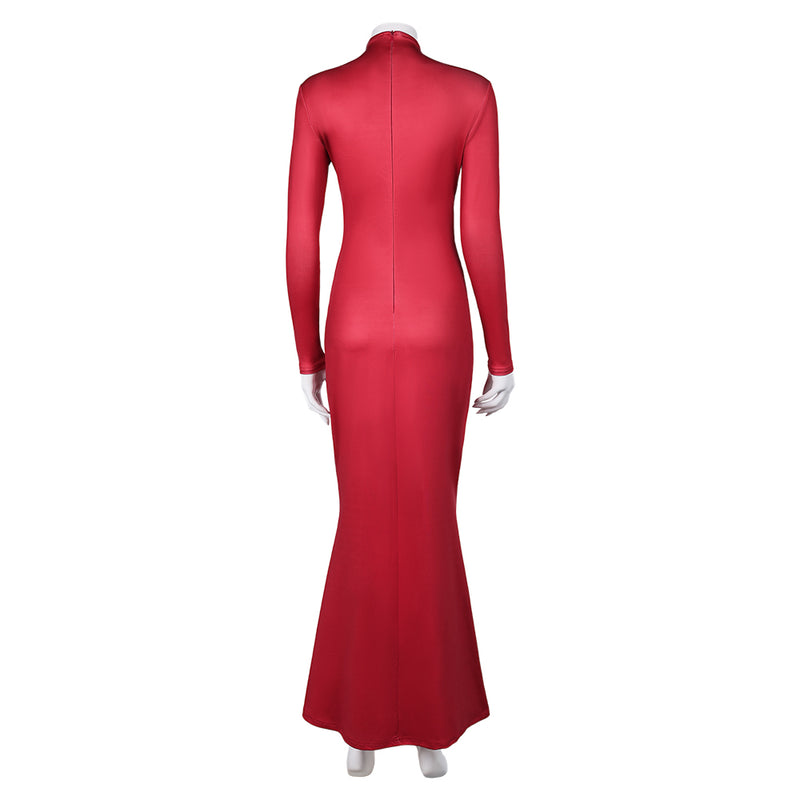 Madame Web 2024 Women Red Dress Party Carnival Halloween Cosplay Costume Madame Web 2024 Women Red Dress Party Carnival Halloween Cosplay Costume