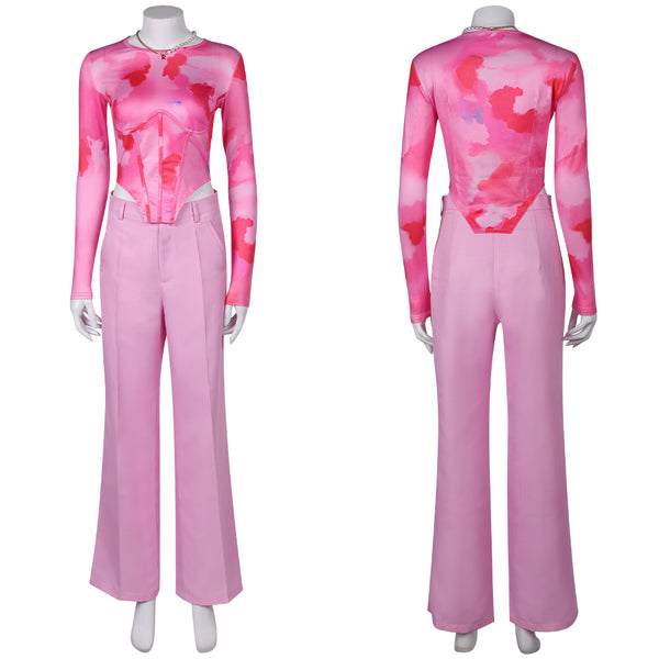 Mean Girls 2024 Movie Regina George Women Pink Suit Party Carnival Halloween Cosplay Costume