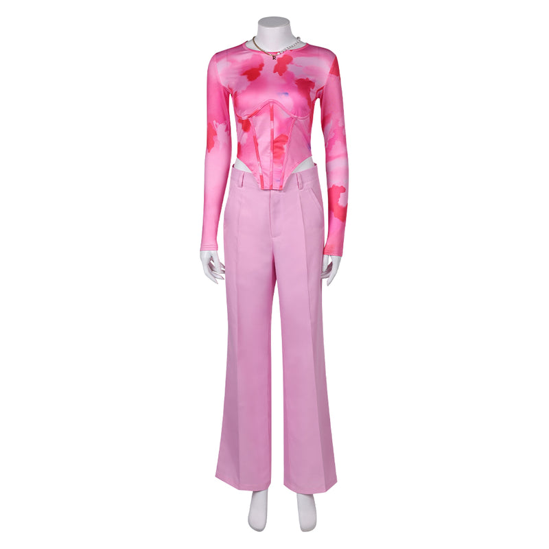 Mean Girls 2024 Movie Regina George Women Pink Suit Party Carnival Halloween Cosplay Costume