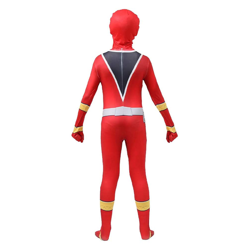 Mighty Morphin Power Rangers Anime Master Red Kids Children Red Jumpsuit Party Carnival Halloween Cosplay Costume