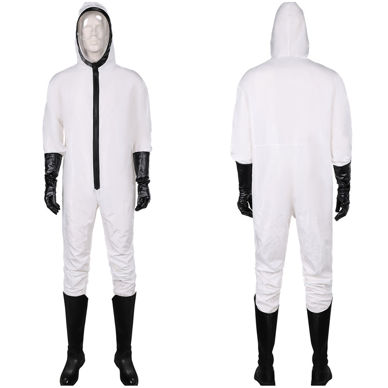 Money Heist TV Michel Gil White Jumpsuit Party Carnival Halloween Cosplay Costume