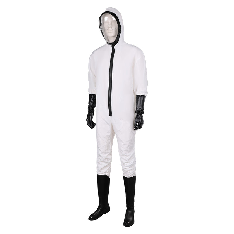 Money Heist TV Michel Gil White Jumpsuit Party Carnival Halloween Cosplay Costume