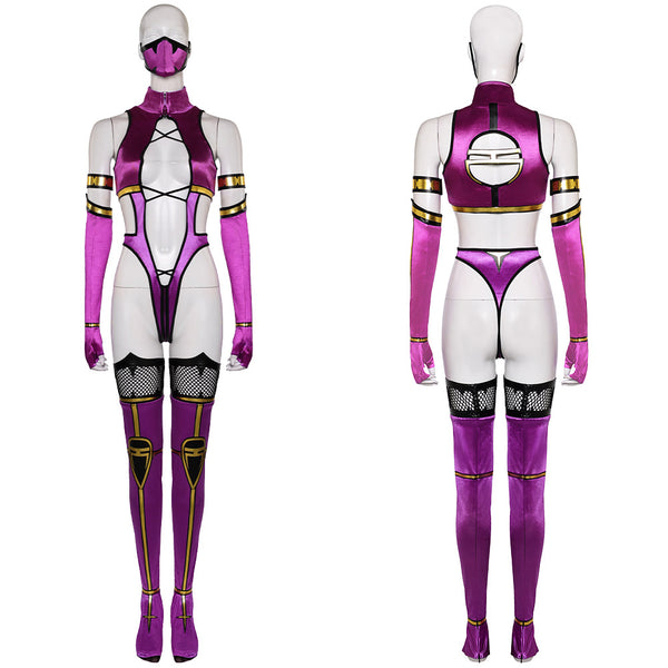 Mortal Kombat Game Mileena Women Purple Sexy Outfit Party Carnival Halloween Cosplay Costume