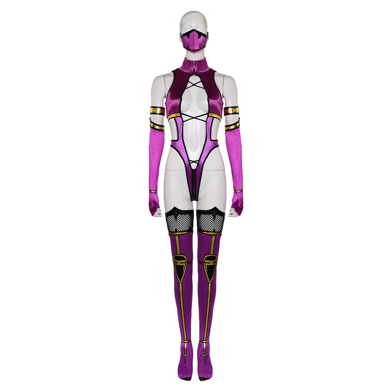 Mortal Kombat Game Mileena Women Purple Sexy Outfit Party Carnival Halloween Cosplay Costume