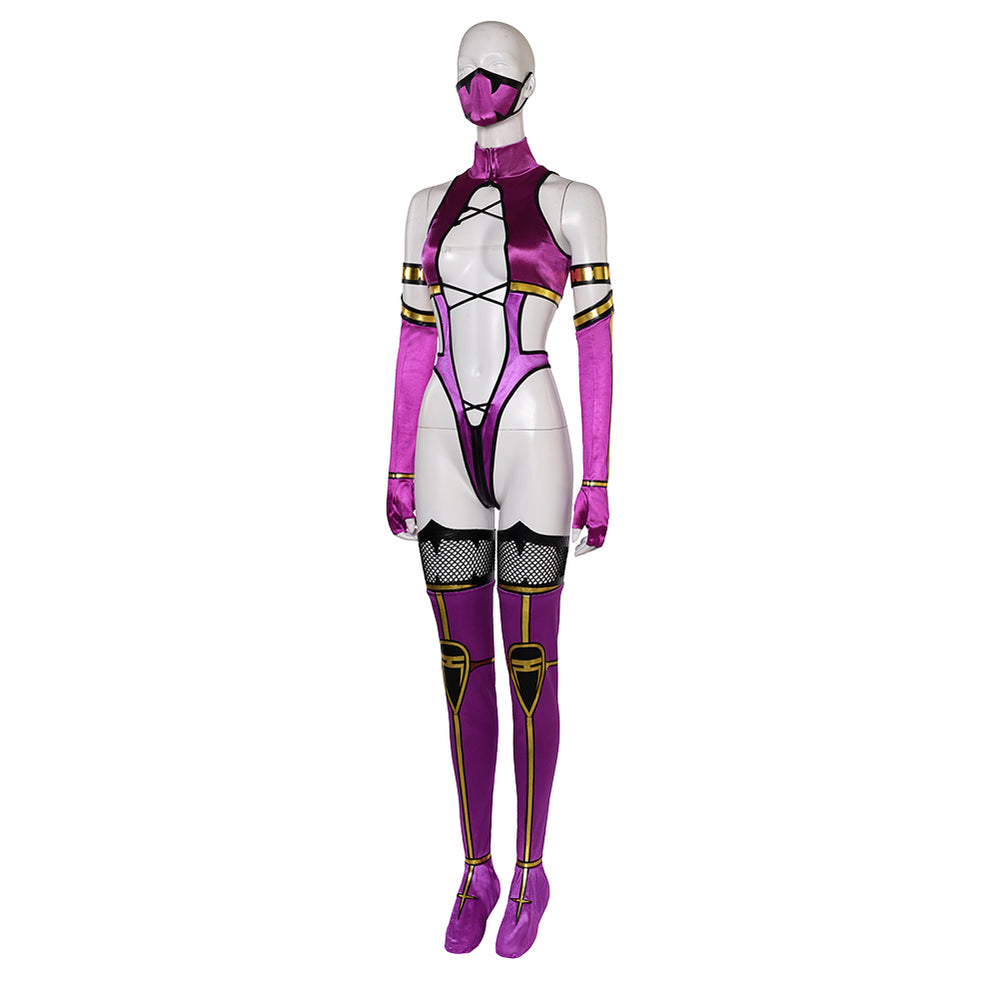 mortal kombat dress Mileena Women Purple Sexy Outfit Party Carnival Halloween Cosplay Costume Black Dresses for Women gown for engagement Length:59 in This listing comes with