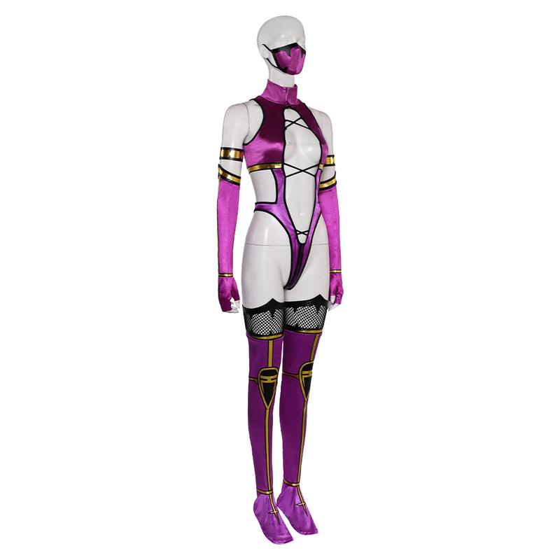 Mortal Kombat Game Mileena Women Purple Sexy Outfit Party Carnival Halloween Cosplay Costume