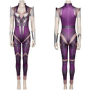 Mortal Kombat Game Sindel Women Purple Jumpsuit Halloween Party Carnival Cosplay Costume