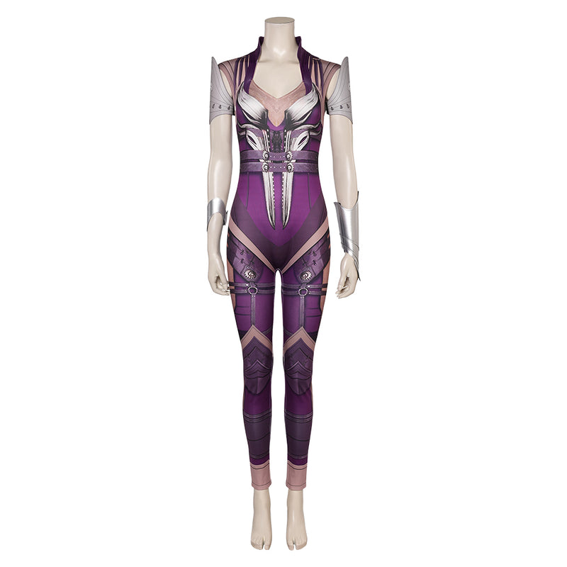 Mortal Kombat Game Sindel Women Purple Jumpsuit Halloween Party Carnival Cosplay Costume