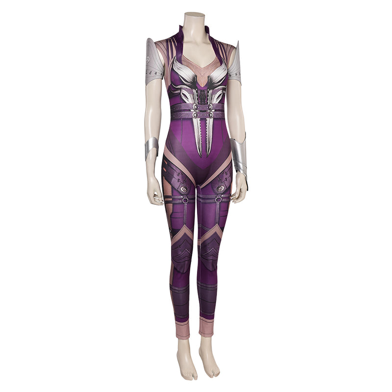 Mortal Kombat Game Sindel Women Purple Jumpsuit Halloween Party Carnival Cosplay Costume