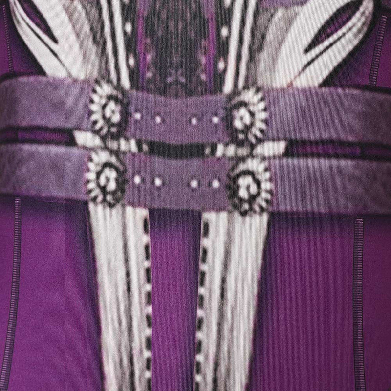 Mortal Kombat Game Sindel Women Purple Jumpsuit Halloween Party Carnival Cosplay Costume