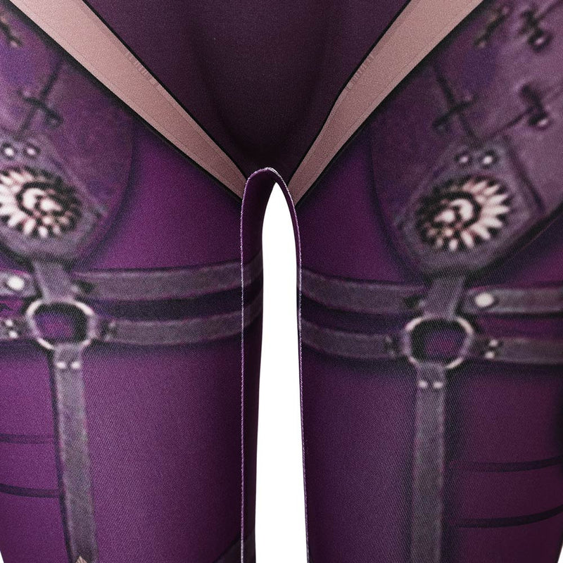 Mortal Kombat Game Sindel Women Purple Jumpsuit Halloween Party Carnival Cosplay Costume