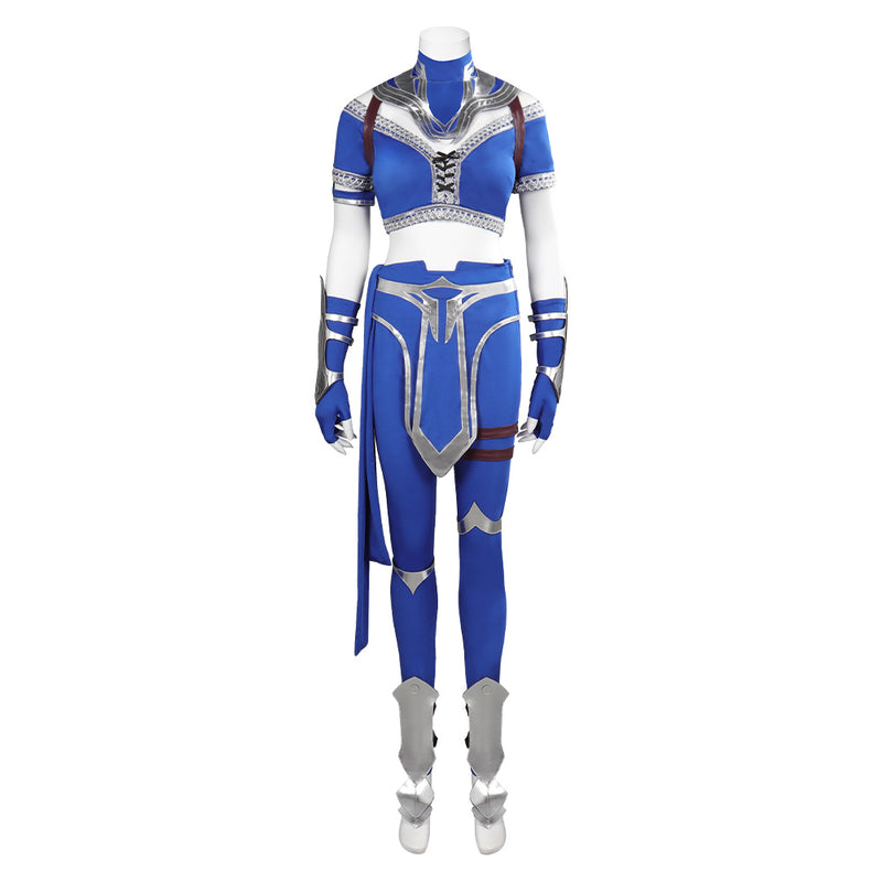 Mortal Kombat Kitana Blue Female Fighter Suit Role Playing Party Carnival Halloween Cosplay Costume