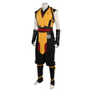 Mortal Kombat Scorpion Men Vest Pants Belt Party Carnival Halloween Cosplay Costume