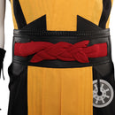 Mortal Kombat Scorpion Men Vest Pants Belt Party Carnival Halloween Cosplay Costume