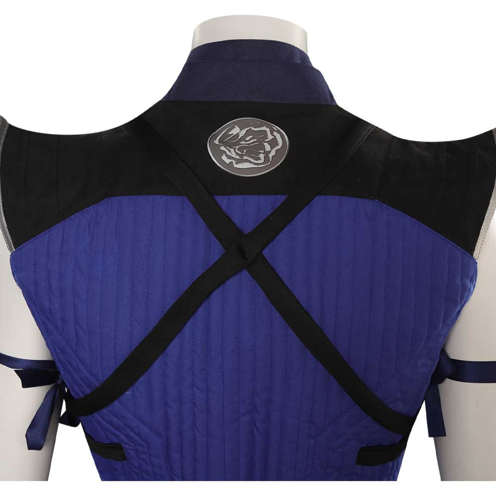 Mortal Kombat Sub-Zero Blue Top Pants Mask Full Outfits Party Carnival  Halloween Cosplay Costume