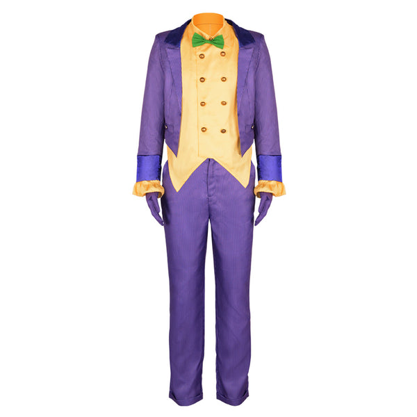 Movie Arkham City Joker Purple Outfits Halloween Party Carnival Halloween Cosplay Costume