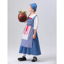 Movie Belle Kids Children Maid Dress Outfit Party Carnival Halloween Cosplay Costume