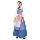 Movie Belle Women Maid Dress Party Carnival Halloween Cosplay Costume