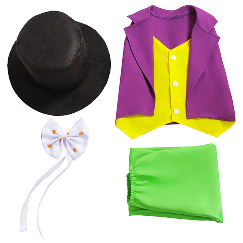 Movie Chocolate Factory Willy Wonka Kids Children Outfits Party Carnival Halloween Cosplay Costume