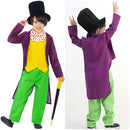 Movie Chocolate Factory Willy Wonka Kids Children Outfits Party Carnival Halloween Cosplay Costume