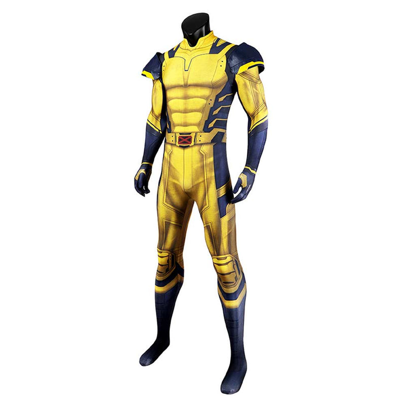 Movie Deadpool 3 Wolverine James Logan Howlett Yellow Adult Jumpsuit Party Carnival Halloween Cosplay Costume