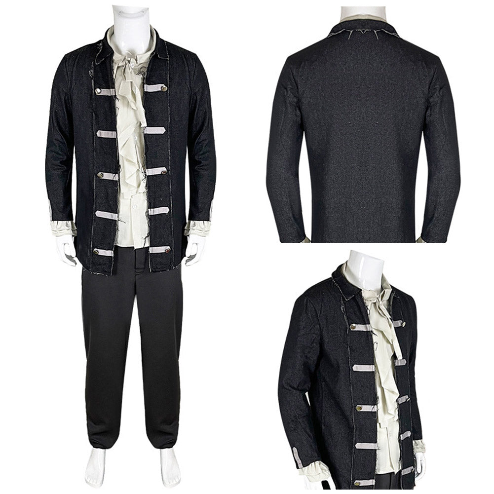 Movie Hocus Pocus Billy Butcherson Black Outfits Party Carnival Hallow