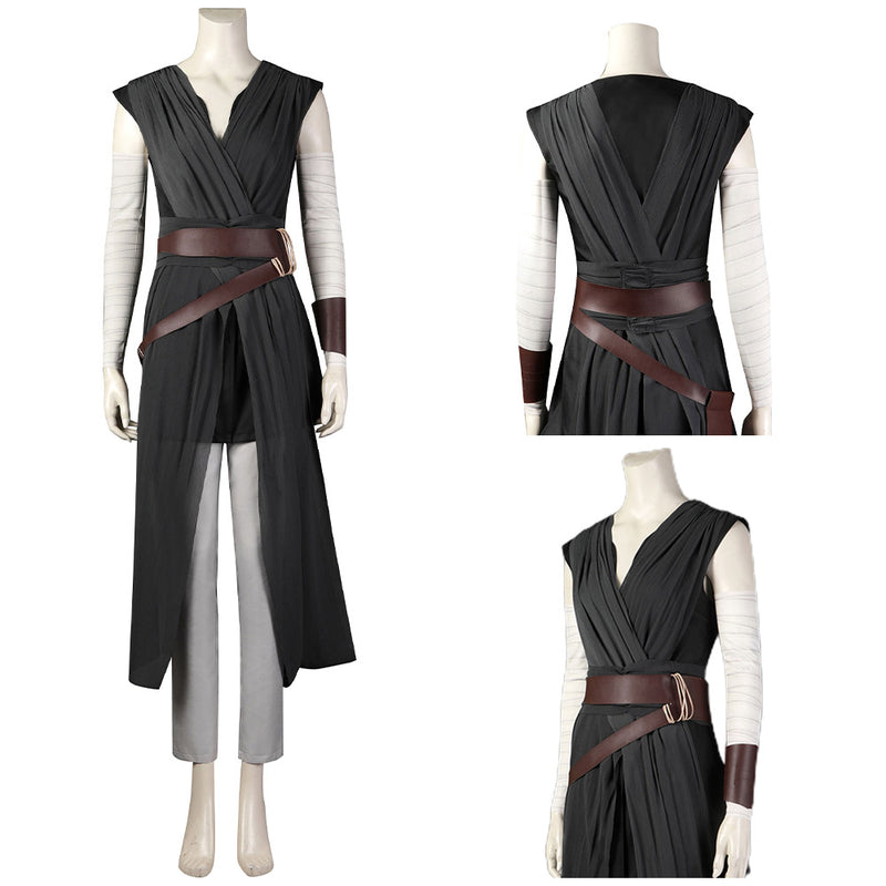 Movie Star Wars: The Last Jedi Rey Adult Grey Outfits Party Carnival Halloween Cosplay Costume