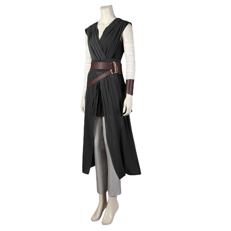 Movie Star Wars: The Last Jedi Rey Adult Grey Outfits Party Carnival Halloween Cosplay Costume