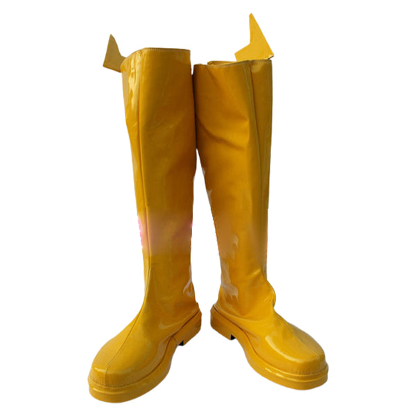 Movie The Flash Barry Allen Yellow Shoes Boots Halloween Costumes Accessory Made