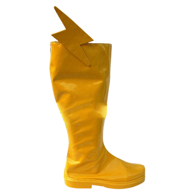 Movie The Flash Barry Allen Yellow Shoes Boots Halloween Costumes Accessory Made