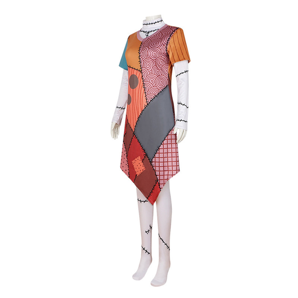 The Nightmare Before Christmas Sally Dress Outfits Party Carnival